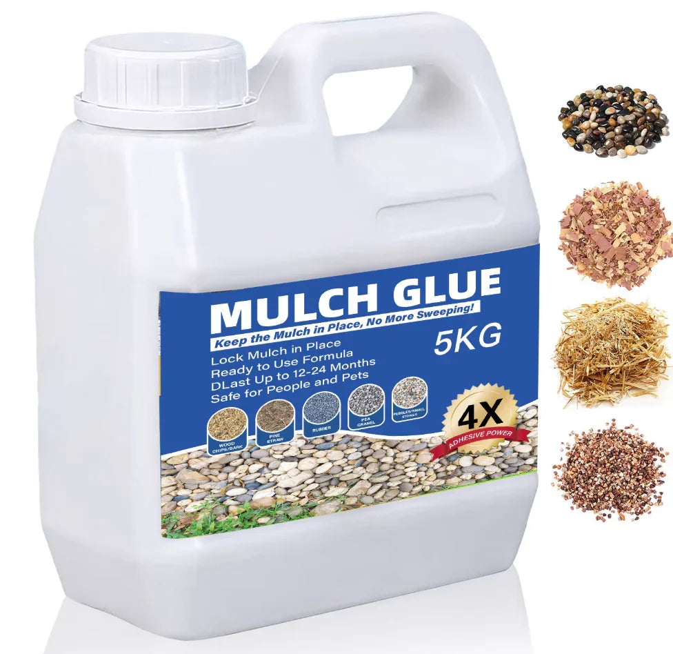 MULCH GLU Gravel & Mulch Binder 1.3 Gal | Pet-Safe Erosion Control - Strike Algo
