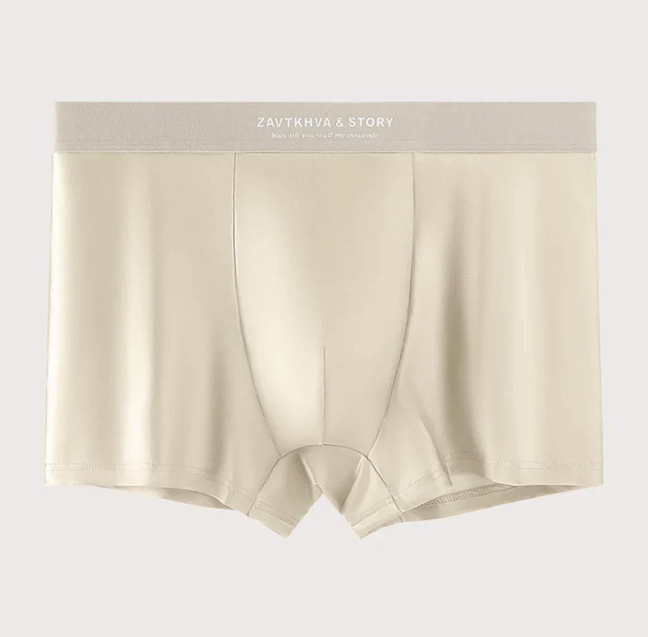 Silky Mulberry Silk Boxer Briefs – Antimicrobial, Seamless & Cool - Strike Algo