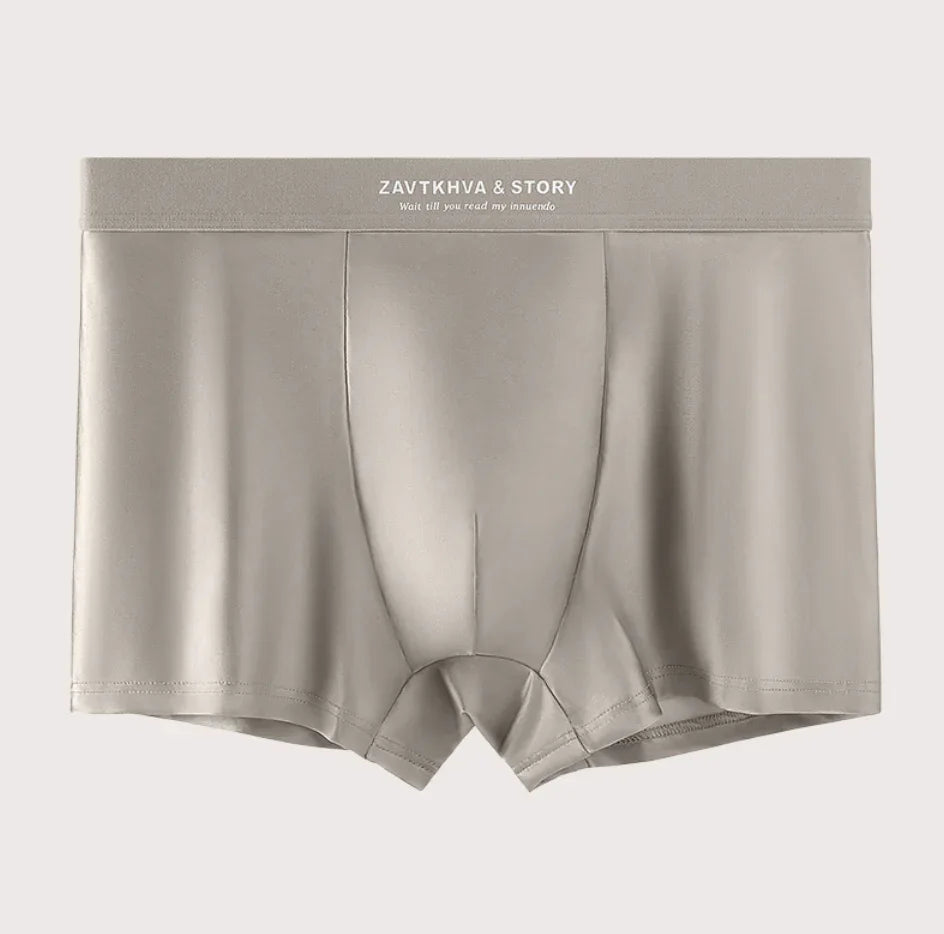 Silky Mulberry Silk Boxer Briefs – Antimicrobial, Seamless & Cool - Strike Algo