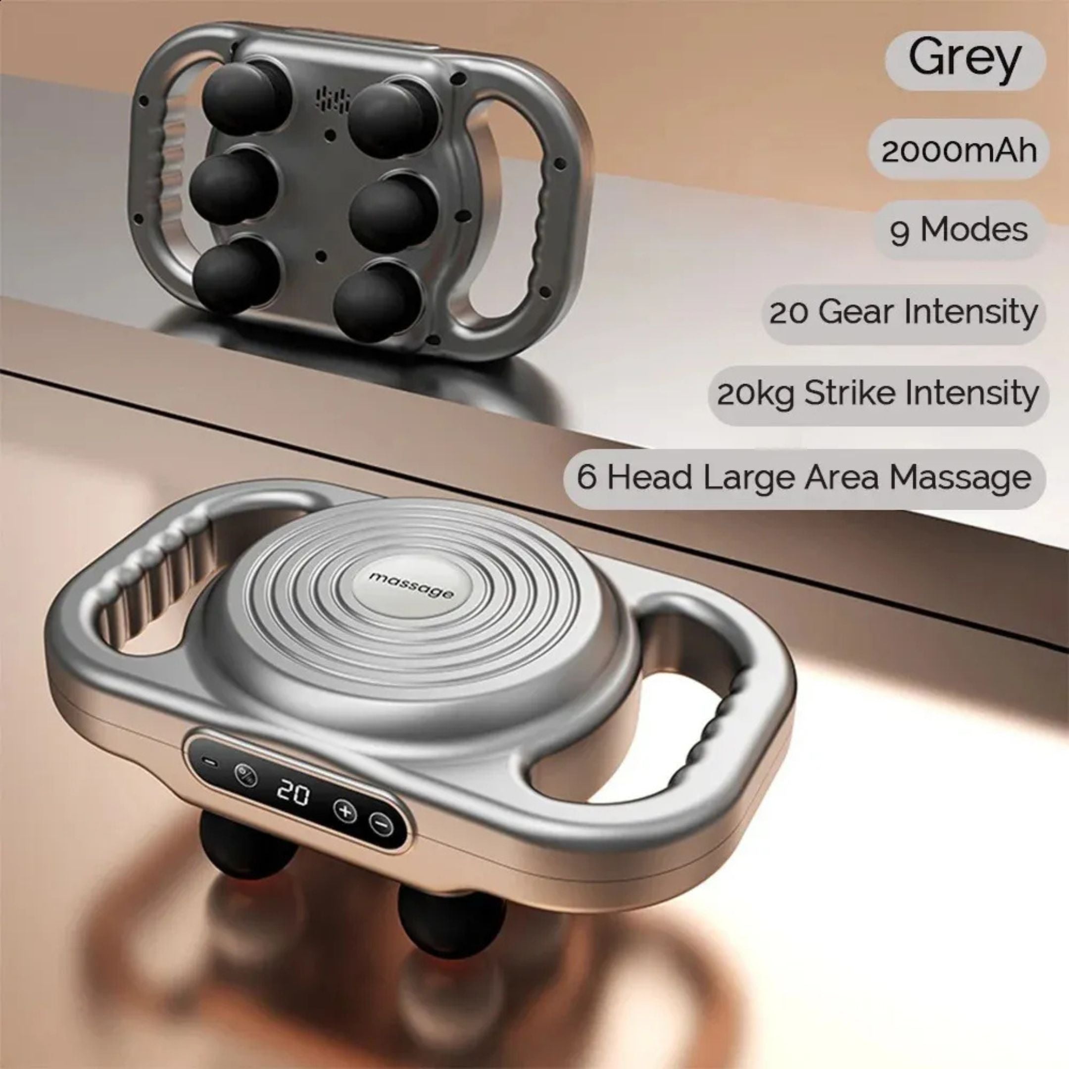Six-head Fascia Gun High Frequency Vibration Body Massage