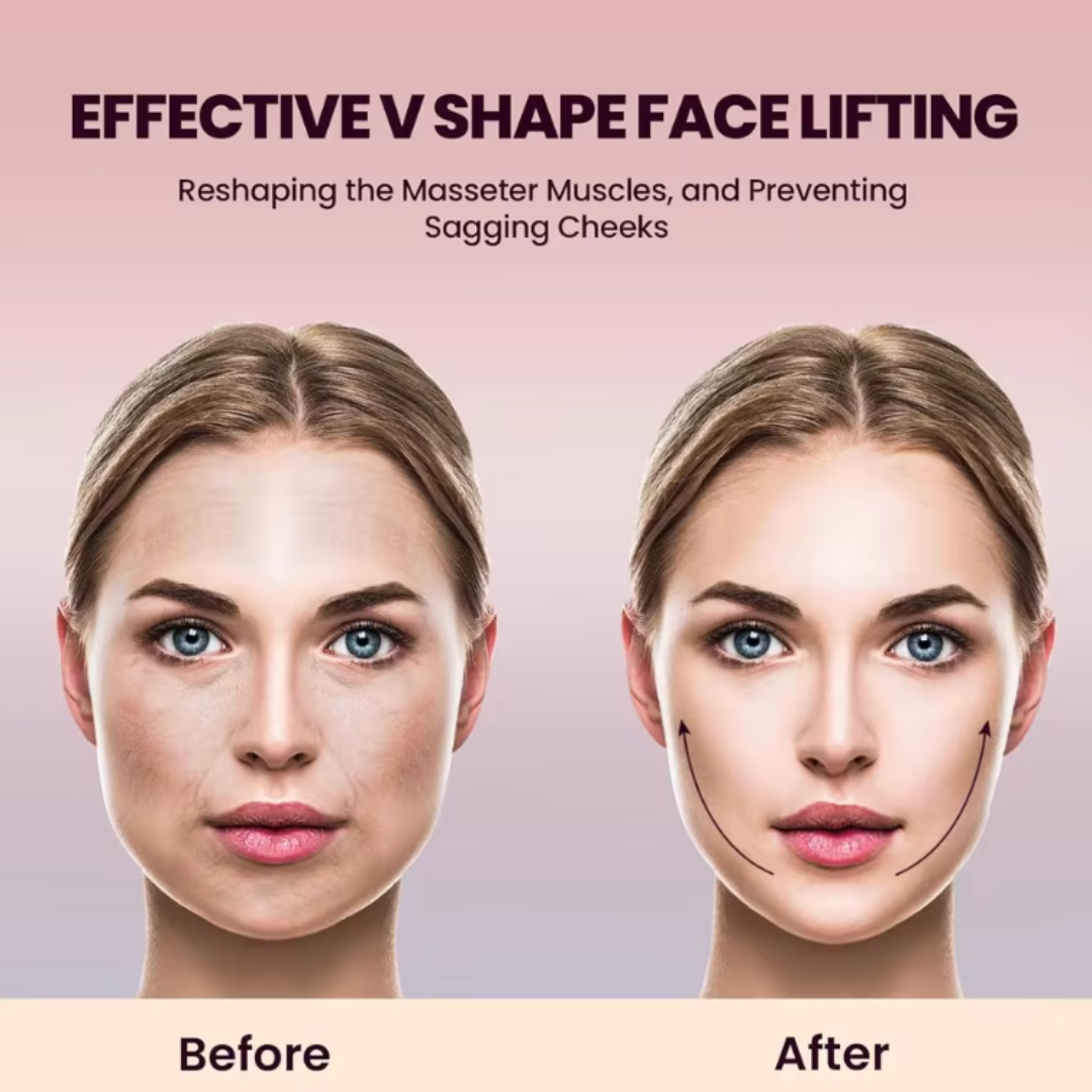 Electric V-Face & Double-Chin Sculpting Device — 8 Modes, 15 Intensities, Ergonomic Under-Chin Fit Strike Algo