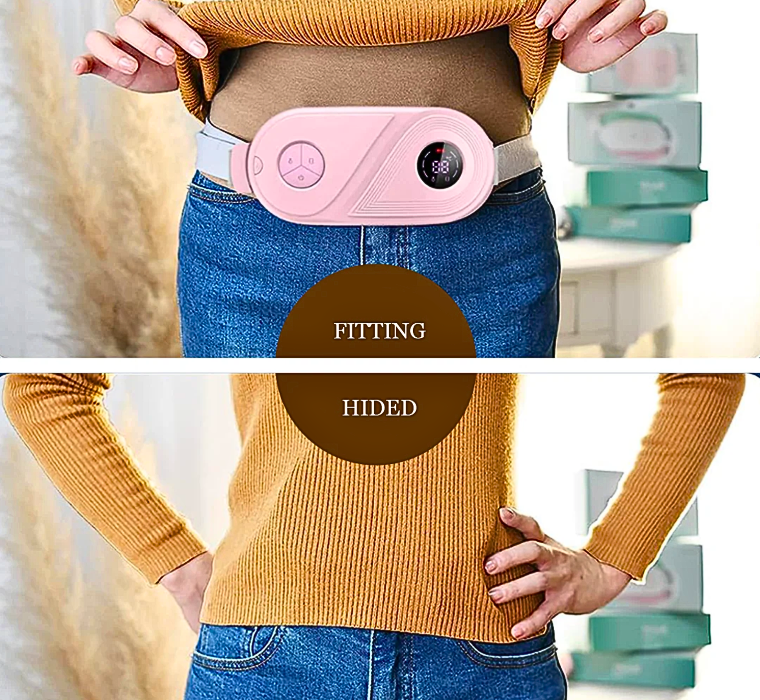 Heating Pad For Period Cramps - Gifts For Girlfriend | Menstrual Cramps Relief Device Strike Algo