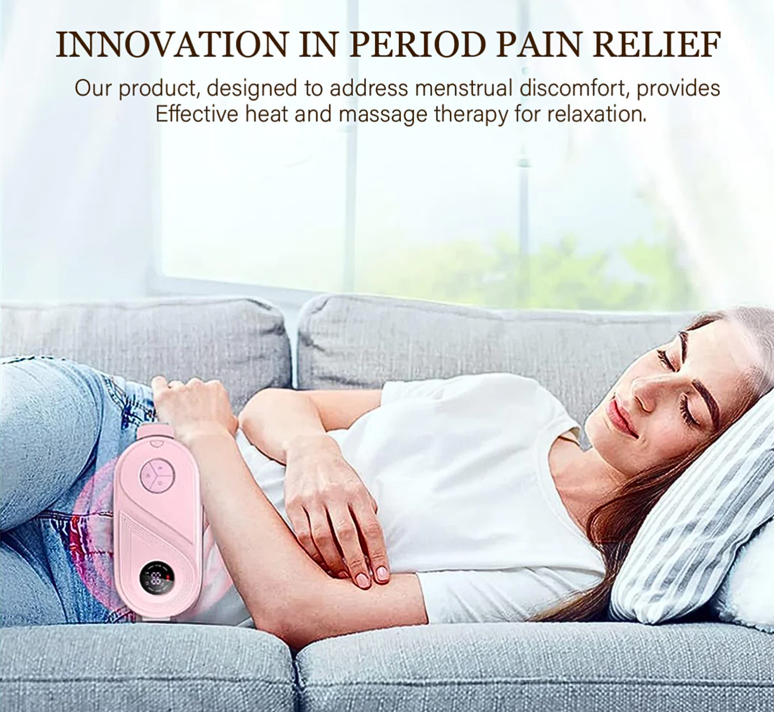 Heating Pad For Period Cramps - Gifts For Girlfriend | Menstrual Cramps Relief Device Strike Algo