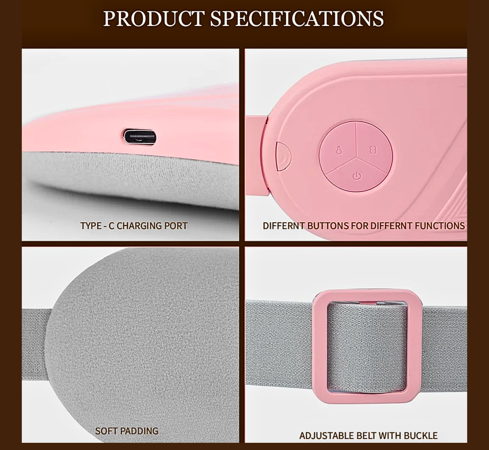 Heating Pad For Period Cramps - Gifts For Girlfriend | Menstrual Cramps Relief Device Strike Algo