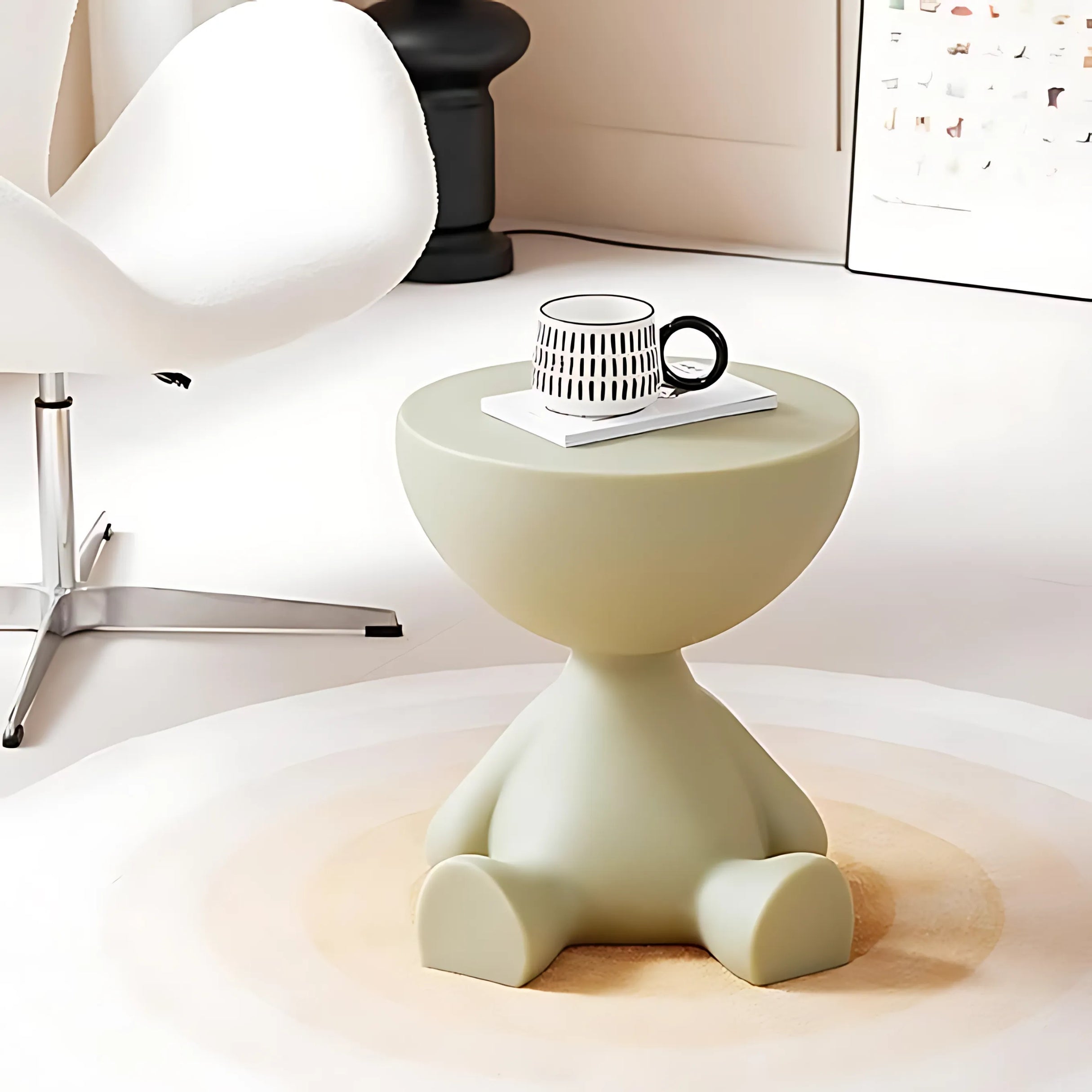Elegant & Versatile Cream Bedside Table