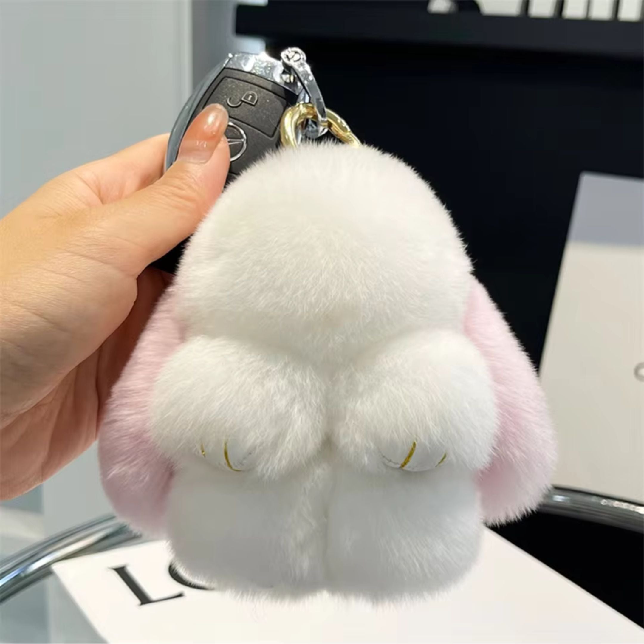 Fur Bunny Keychain
