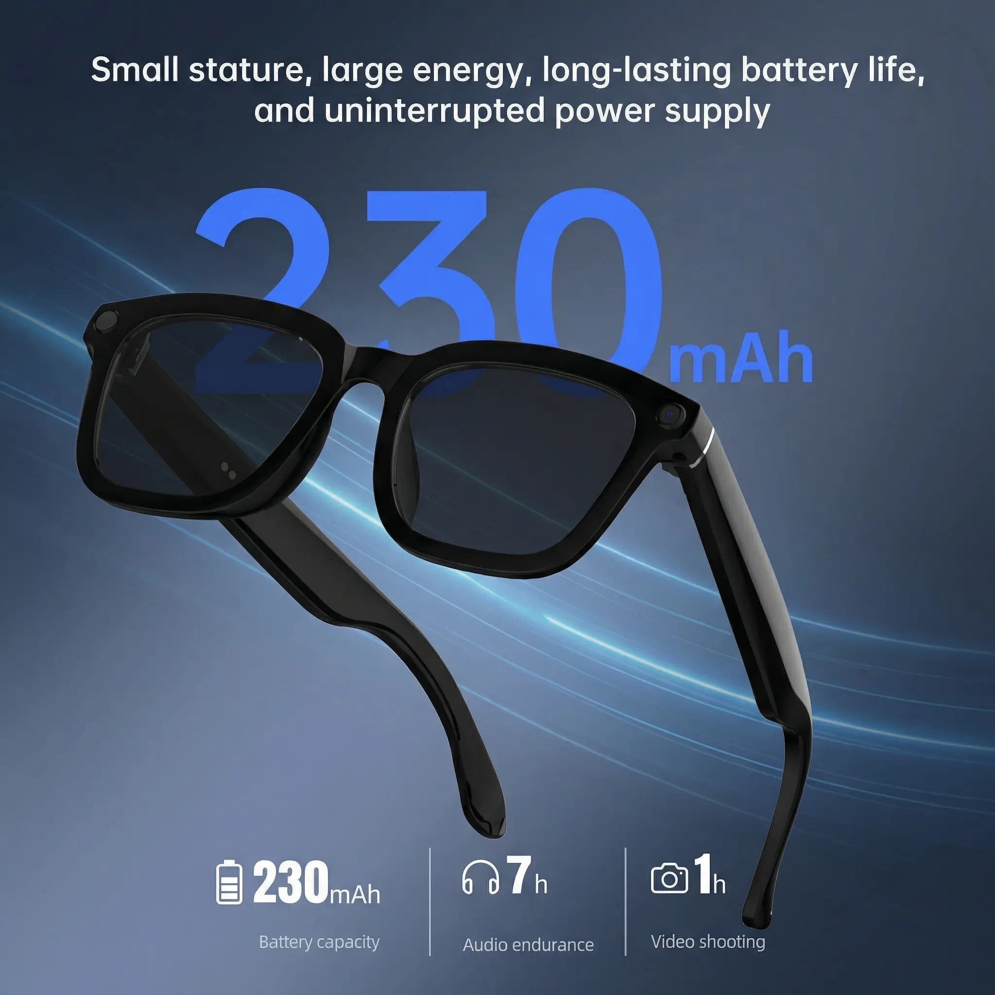 Revolutionary Smart Glasses with Camera - AI-Powered Recording & Translation Eyewear Strike Algo
