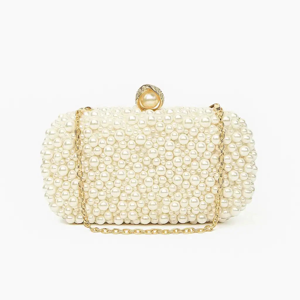 Evening Handbag, Pearl Clutch Purse | Luxury Bag Brands from Strike Algo Collaboration YSL Strike Algo