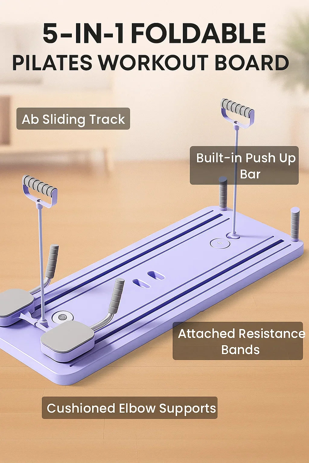 Foldable Pilates Board Reformer – All‑in‑One Home Workout Set - Strike Algo