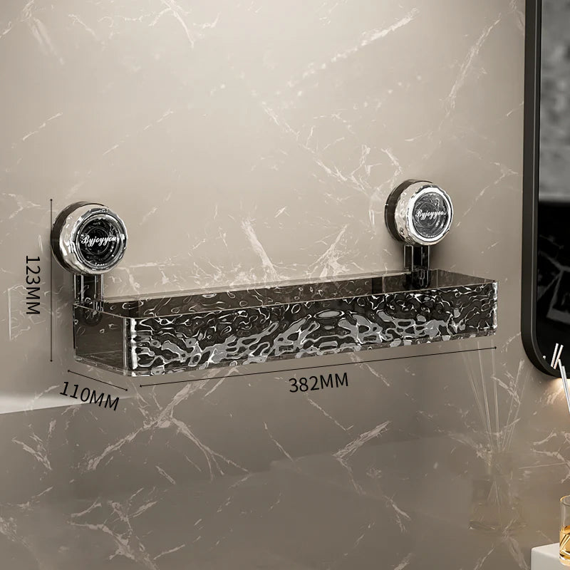 No-Drill Clear Wall Caddy: Drill-Free, Removable, Multifunctional Triangle & Rectangle Storage