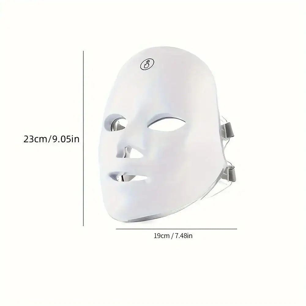 7-Color LED Red Light Therapy Face Mask — Cordless, 90 LEDs, One-Touch Control - Strike Algo