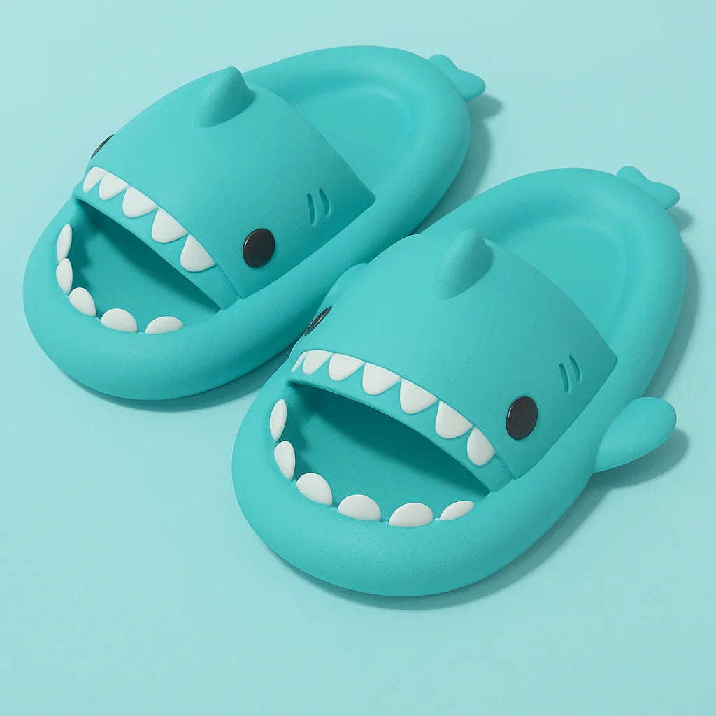 Shark Slides Cloud Slippers – Unisex Anti-Slip Open-Toe Summer Sandals - Strike Algo