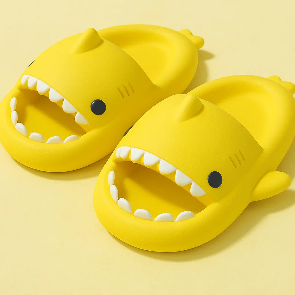 Shark Slides Cloud Slippers – Unisex Anti-Slip Open-Toe Summer Sandals - Strike Algo