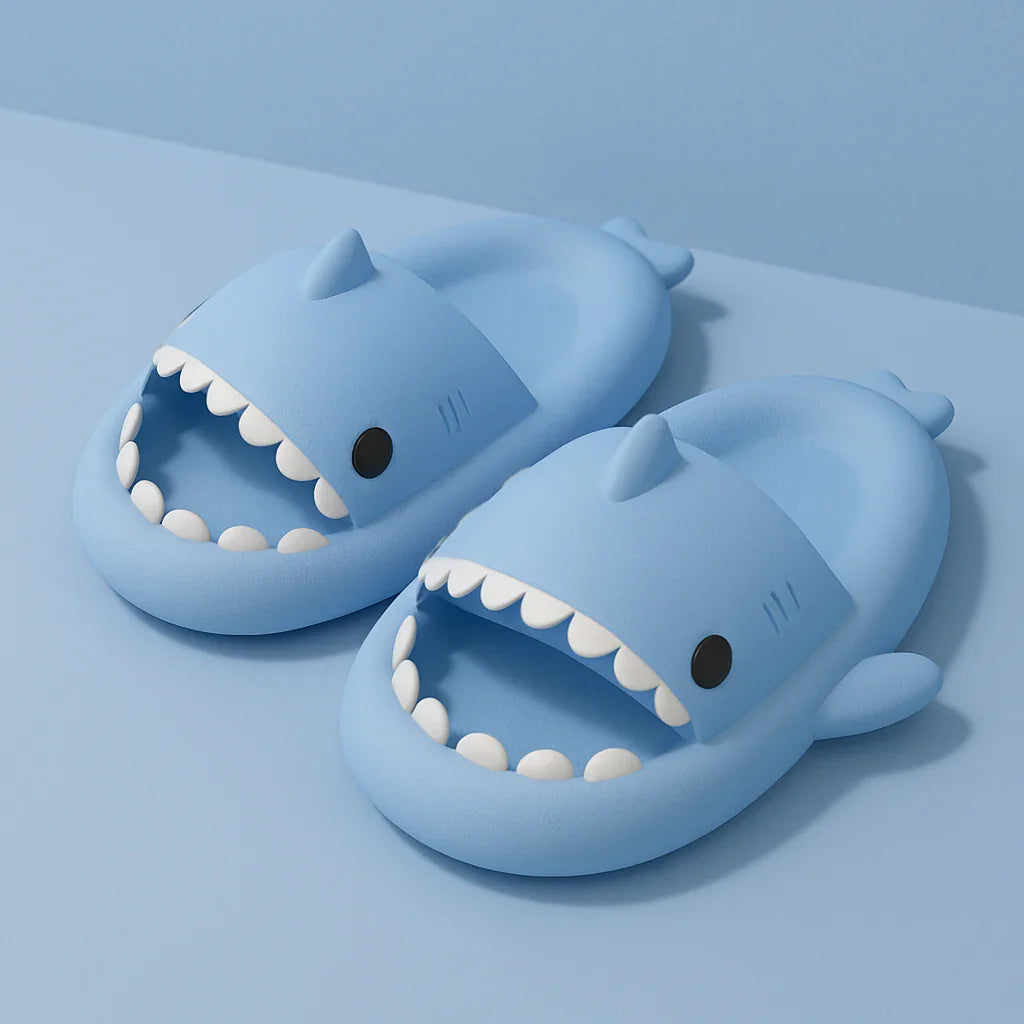Shark Slides Cloud Slippers – Unisex Anti-Slip Open-Toe Summer Sandals - Strike Algo