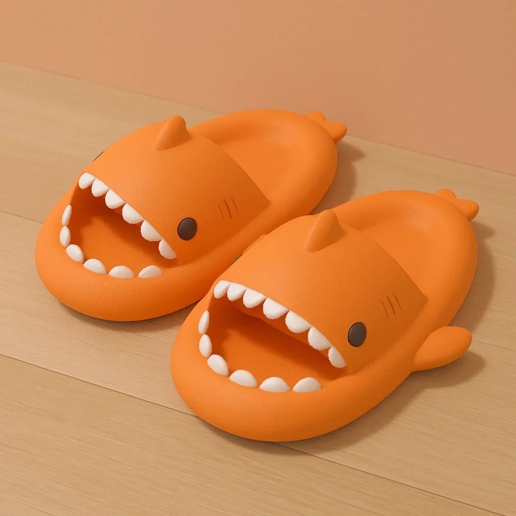 Shark Slides Cloud Slippers – Unisex Anti-Slip Open-Toe Summer Sandals - Strike Algo