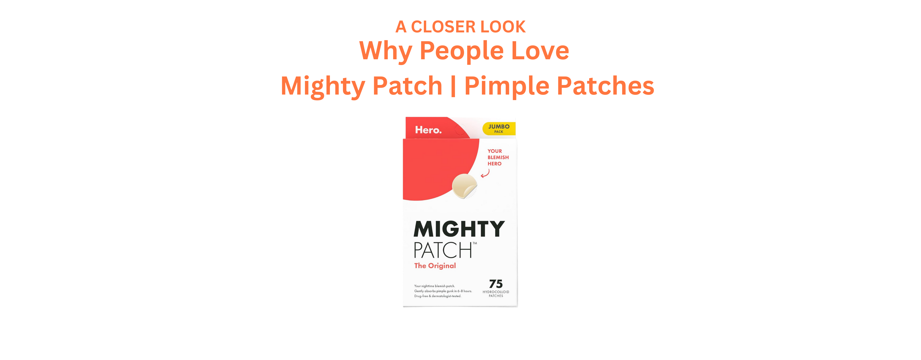 Mighty Patch Original 36-count box and patch sheet