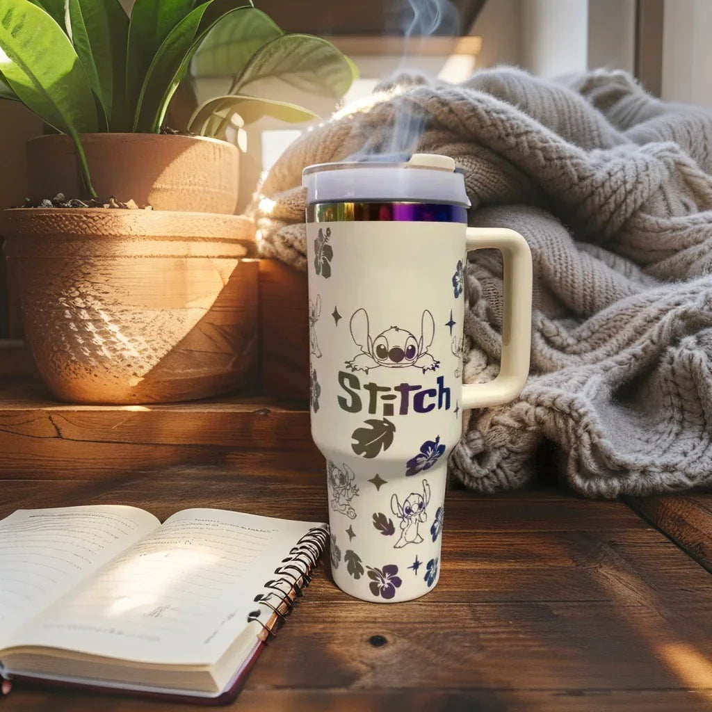 Stitch 40oz Insulated Tumbler with Straw – Leakproof & Travel-Friendly - Strike Algo