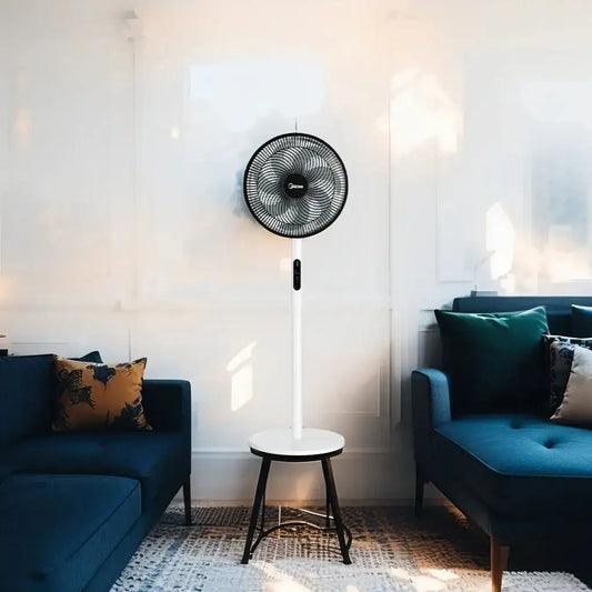 Circular™ 2-in-1 Standing & Tabletop Fan – Quiet, 9 Speeds, 120° Oscillation - Strike Algo