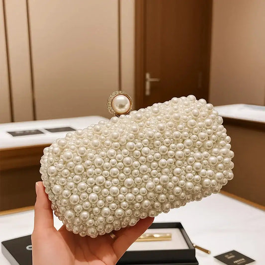Evening Handbag, Pearl Clutch Purse | Luxury Bag Brands from Strike Algo Collaboration YSL Strike Algo