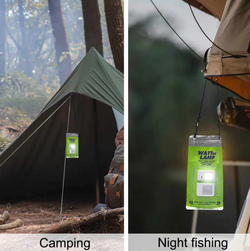 Strike Algo solution for emergency/adventures/camping for LED/ LIGHT holding/ power up to 140 hours to 200 hours without any Battery or pollution to environment. It is sustainable for nature camp the only you need is Salt + Water!